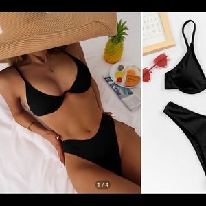 NWOT black underwire bikini set ☀️